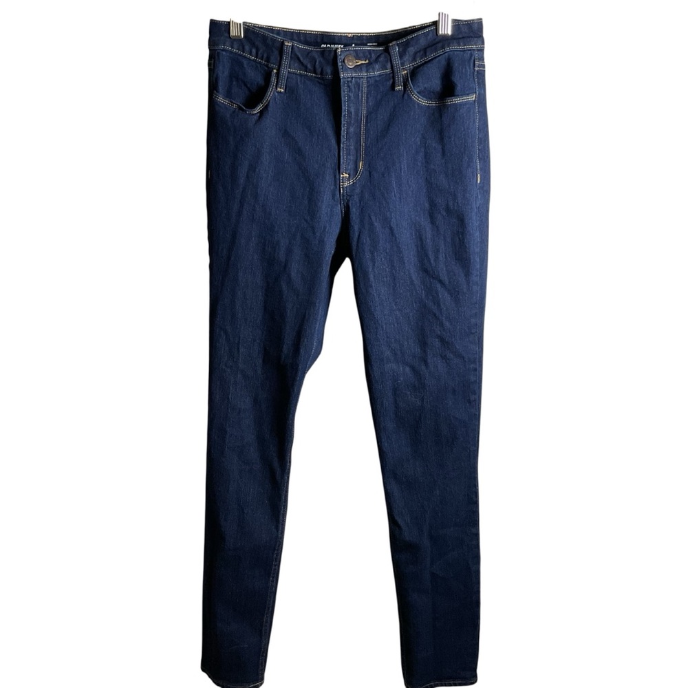 Old Navy Women's Dark Wash Blue Super Skinny Jeans High Rise Stretch Long
